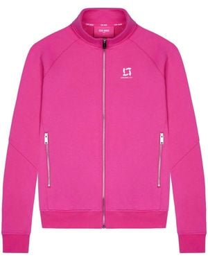 TEAM WANG design Logo-Print Zipped Track Jacket - Pink