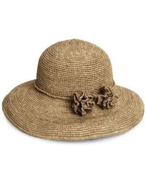 IBELIV Tahiti Hut Mit Blumendetail - Braun