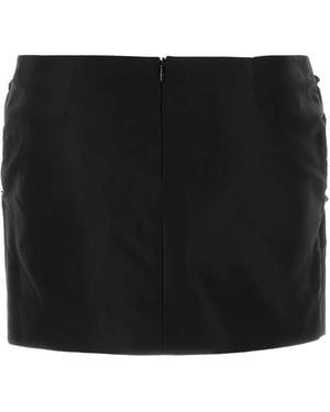 Magda Butrym Rose-Detail Mini Skirt - Black