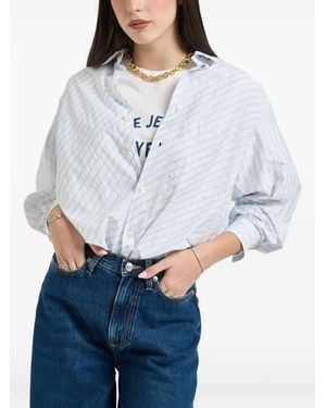 Roy Rogers Striped Long-Sleeve Shirt - White