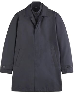 Fay Morning Button Single-Breasted Coat - Blue