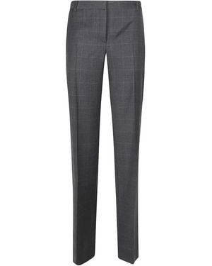 IRO Check-Pattern Tailored Trousers - Grey