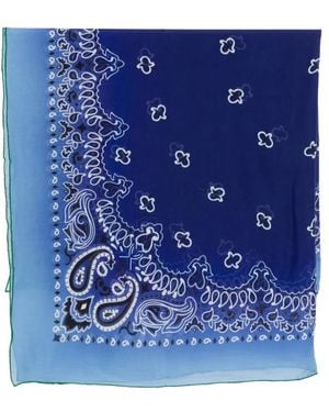 Destin Bandana-Print Scarf - Blue