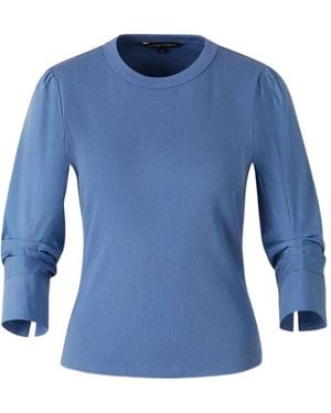 Veronica Beard Junia Long-Sleeves T-Shirt - Blue