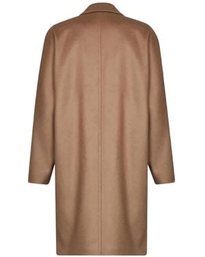 Max Mara Double-Breasted Peak-Lapel Coat - Brown