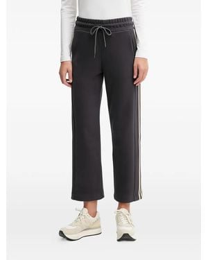 EA7 Drawstring Cropped Track Trousers - Black