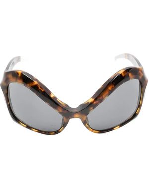 Mugler Geometric-Frame Sunglasses - Metallic