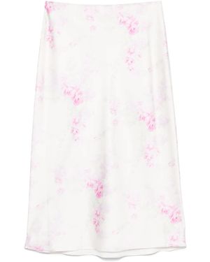 LoveShackFancy Castle Midi Skirt - White