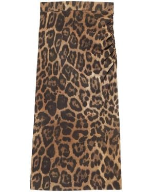 Stella McCartney レオパード スカート - ブラウン