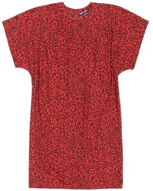 Bimba Y Lola Animal-Print Short-Sleeve Dress - Red