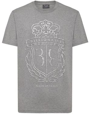 Billionaire Crest ラウンドネック Tシャツ - グレー