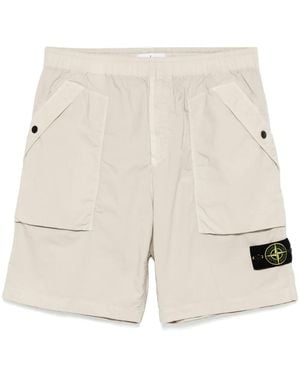 Stone Island コンパスバッジ ショートパンツ - ナチュラル