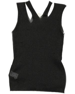 Yohji Yamamoto 12G 3*3 Ribbed Jumper - Black