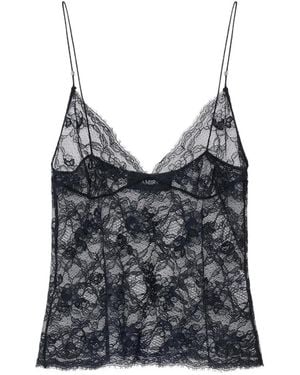Amiri Lace Cami Top - Black