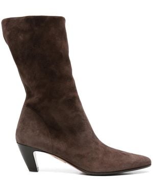 Aquazzura Stiefeletten Aus Wildleder - Braun