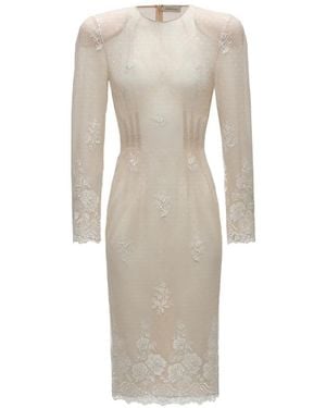 Magda Butrym Lace-Embroidered Polka-Dot Midi Dress - White