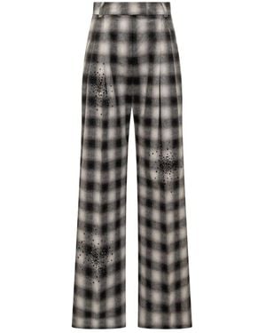 Des Phemmes Pantalon À Carreaux - Gris