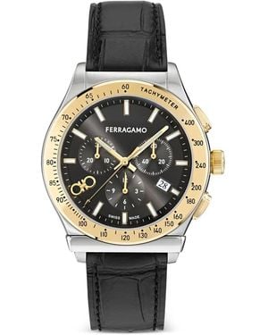 Ferragamo 1927 Chrono 42 Mm Horloge - Zwart