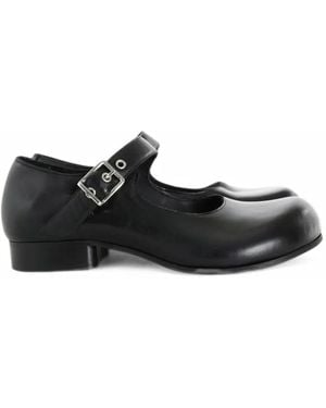 Comme des Garçons X Phileo Buckle-Strap Leather Ballet Flats - White