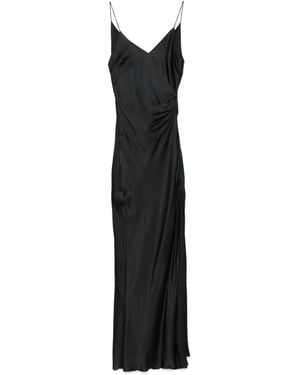 ..,merci Maxikleid Aus Satin - Schwarz
