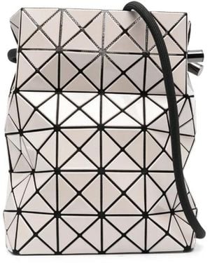 Issey Miyake Bolso Bombonera Wring Con Panel Geométrico - Blanco