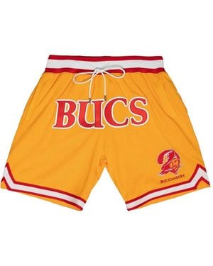 Mitchell & Ness X Just Don Tampa Bay Buccaneers Track Shorts - Orange