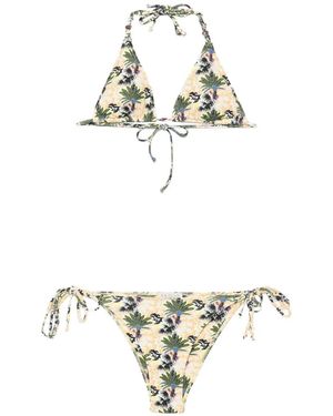 Anjuna Palm-Print Bikini - White