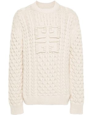 Givenchy 4g ケーブルニット セーター - ナチュラル