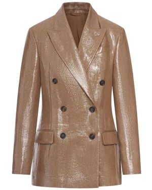 Brunello Cucinelli Double-breasted Blazer - Brown