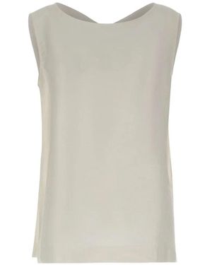 Kaos Side-Slit Tailored Top - Natural
