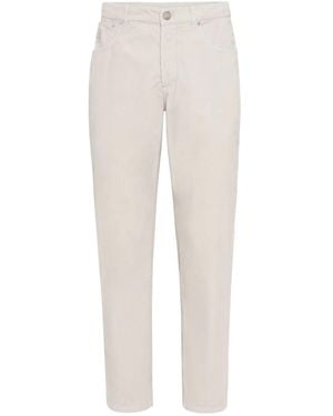 Brunello Cucinelli Hose Aus Cord - Weiß