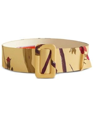 La DoubleJ Gürtel Mit Blumen-Print - Mettallic