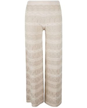 D.exterior Knitted-lace trousers - Natur