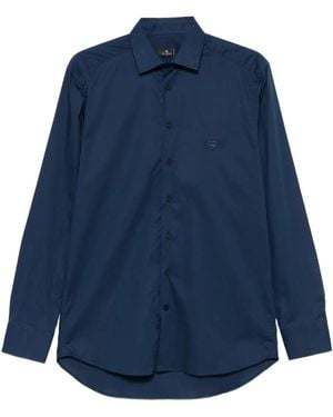 Etro Long-Sleeve Button-Down Shirt - Blue