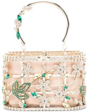 Rosantica Mini Holli Crystal-Embellished Tote Bag - White