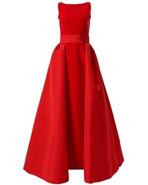 Carolina Herrera Sleeveless V-Neck Maxi Dress - Red