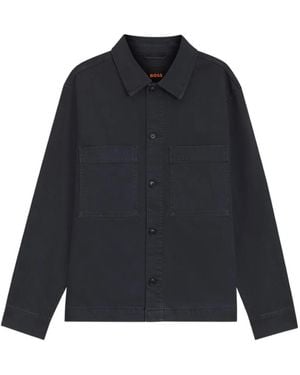 BOSS Sobrecamisa Vaquera De Algodón Elástico - Azul