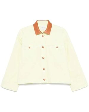 forte_forte Contrasting-Colour Jacket - Natural
