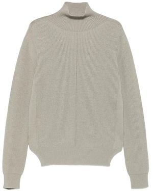 Rick Owens Ribbed High-Neck Sweater - White