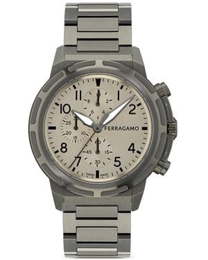 Ferragamo Nima Chrono 41Mm Watch - Grey
