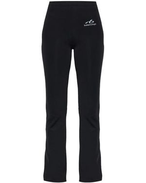 Balenciaga Logo-Print Leggings - Black