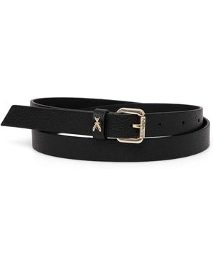 Patrizia Pepe Logo Buckle Belt - Black
