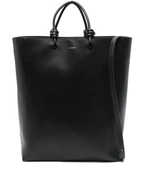 Jil Sander Grand Sac À Main Giro Tote - Noir