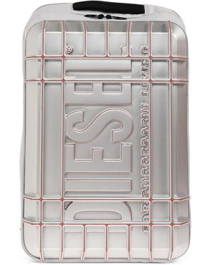 DIESEL Embossed Logo-Plaque Backpack - Grey