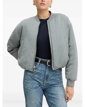 BOSS Padded Zip-Up Bomber Jacket - Grey