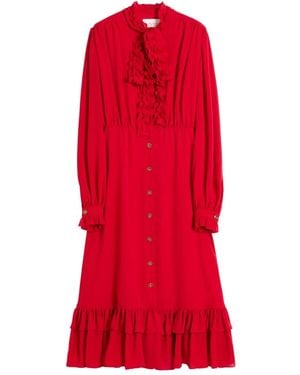 Valentino Garavani ジョーゼット ドレス - レッド