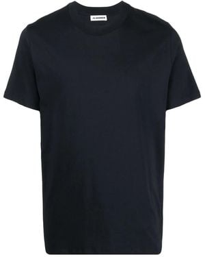 Jil Sander Dark Cotton T-Shirt - Black