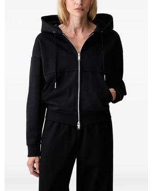 On Shoes Club Collective Zip-Up Drawstring Hoodie - Black