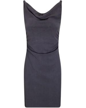 Samsøe & Samsøe Vestido Corto Sasusanna Drapeado - Azul