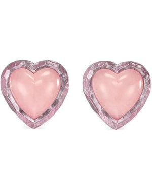 Anabela Chan Rose Heart Ohrringe - Pink